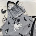 Tablier et toque enfant en coton Dubout Les Chatons