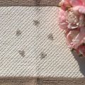 SUS ETOFFE, Table runner, Boutis fashion, MAYA, Off-white and linen color