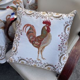 Provence Jacquard cushion cover "Chantecler" from Tissus Toselli in Nice