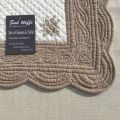SUS ETOFFE, Table runner, Boutis fashion, LAVENDER, Off-white and linen color