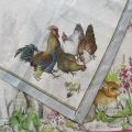 Set of 4 linen napkins "Barn Friends" by Tessitura Toscana Telerie