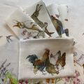 Set of 4 linen napkins "Barn Friends" by Tessitura Toscana Telerie