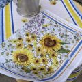 Linen kitchen towel "Sungarden" sunflowers Tessitura Toscana Telerie