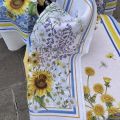 Linen kitchen towel "Sungarden" sunflowers Tessitura Toscana Telerie