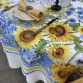 Tessitura Toscana Telerie, rectangular linen tablecloth "Sungarden"