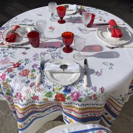 Tessitura Toscana Telerie, rectangular linen tablecloth "PrImula"