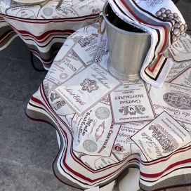Jacquard square table mats "Bordeaux", Tissus Toselli