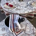 Round Jacquard tablecloth Bordeaux wines "Bordeaux" Marat d'Avignon