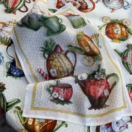 Linen kitchen towel "Teabreak" Tessitura Toscana Telerie
