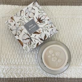 Soap dish and Cotton flower bar soap
