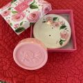 Coffret porte savon et savon parfumé Rose