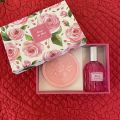 Coffret savon parfumé Rose et vaporisateur de sac