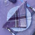 Jacquard table napkins "Lourmarin" parme by Tissus Toselli