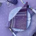 Jacquard table napkins "Lourmarin" parme by Tissus Toselli