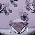 Rectangular Jacquard tablecloth "Lourmarin" parme, by Tissus Toselli