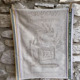 Jacquard kitchen towel "Savon de Provence" by Tissus Toselli