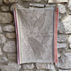 Jacquard kitchen towel "La cigale" by Tissus Toselli