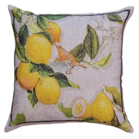 Decorative linen cushion "Limoncello" Tessitura Toscana Telerie