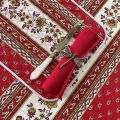 Quilted cotton placemat "Avignon" red and white "Marat d'Avignon"