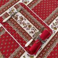 Provence rectangular tablecloth in cotton "Avignon" red and white "Marat d'Avignon"