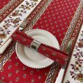 Provence rectangular tablecloth in cotton "Avignon" red and white "Marat d'Avignon"