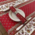 Provence rectangular tablecloth in cotton "Avignon" red and white "Marat d'Avignon"