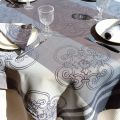 Nappe rectangulaire Sud Etoffe, Jacquard polyester "Barcelone" gris