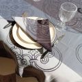 Nappe rectangulaire Sud Etoffe, Jacquard polyester "Barcelone" gris