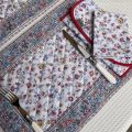 Bordered quilted placemats "Fleurs des Champs" multicolor, by Valdrôme