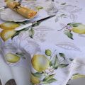 Nappe rectangulaire en coton citrons "Limoncello"