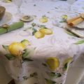 Nappe rectangulaire en coton citrons "Limoncello"