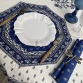 Octogonal quilted placemats "Avignon" blue and white, by Marat d'Avignon