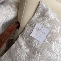 Provence Jacquard cushion cover "Orient" linen and cream color