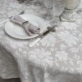 Nappe Jacquard damassée "Orient" beige et crème