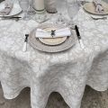 Nappe Jacquard damassée "Orient" beige et crème