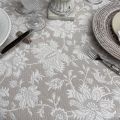 Nappe Jacquard damassée "Orient" beige et crème