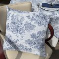 Housse de coussin Jacquard "Coraline" bleu