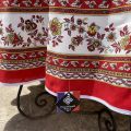 Rounb tablecloth in cotton "Avignon" yellow and red by "Marat d'Avignon"