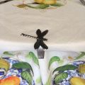 Silvery metal tablecloth pliers Dragonfly SUD ETOFFE