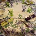 Round tablecloth in cotton "Glycines"