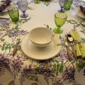 Round tablecloth in cotton "Glycines"