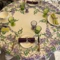 Round tablecloth in cotton "Glycines"