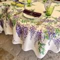 Round tablecloth in cotton "Glycines"