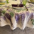 Round tablecloth in cotton "Glycines"