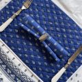 Quilted cotton placemat "Avignon" white and blue "Marat d'Avignon"