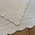 Table runner, Boutis fashion "Morphée" white