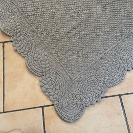 Square table mat, Boutis fashion "Morphée" taupe