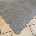 Square table mat, Boutis fashion "Morphée" taupe