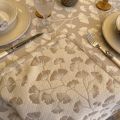 Nappe Jacquard damassée "Phuket" beige et crème