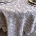 Nappe Jacquard damassée "Phuket" beige et crème